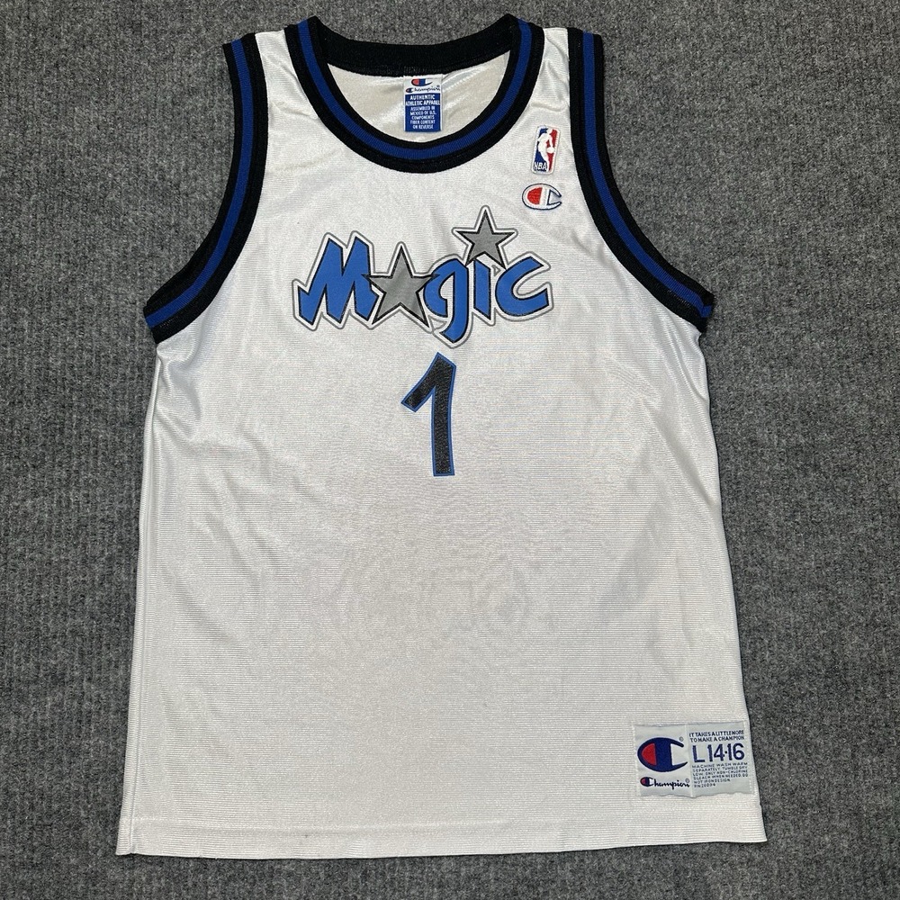 Rare Vintage NBA Champion Orlando Magic Hardaway #1 Jersey Youth Sz L 14/16‎